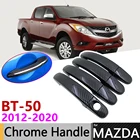 Черная накладка на дверную ручку из углеродного волокна для Mazda BT-50 BT 50 BT5 2012  2020 2013 2014 2015 2016 2017 2018 2019 автомобильные аксессуары набор хромированных наклеек