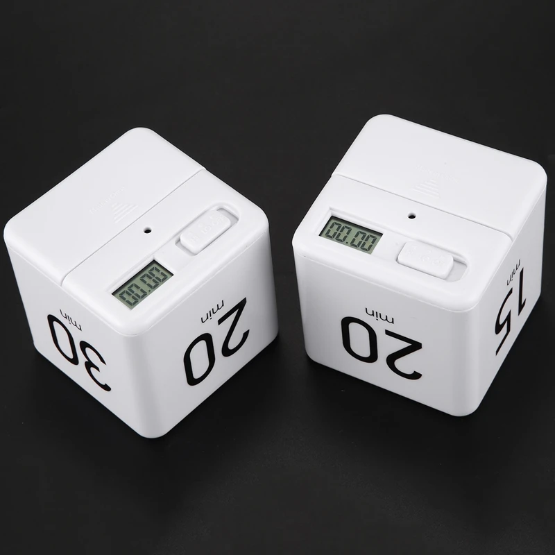 2 шт. таймер кухонный квадратный перезаряжаемый стильный мини 1-60 минут