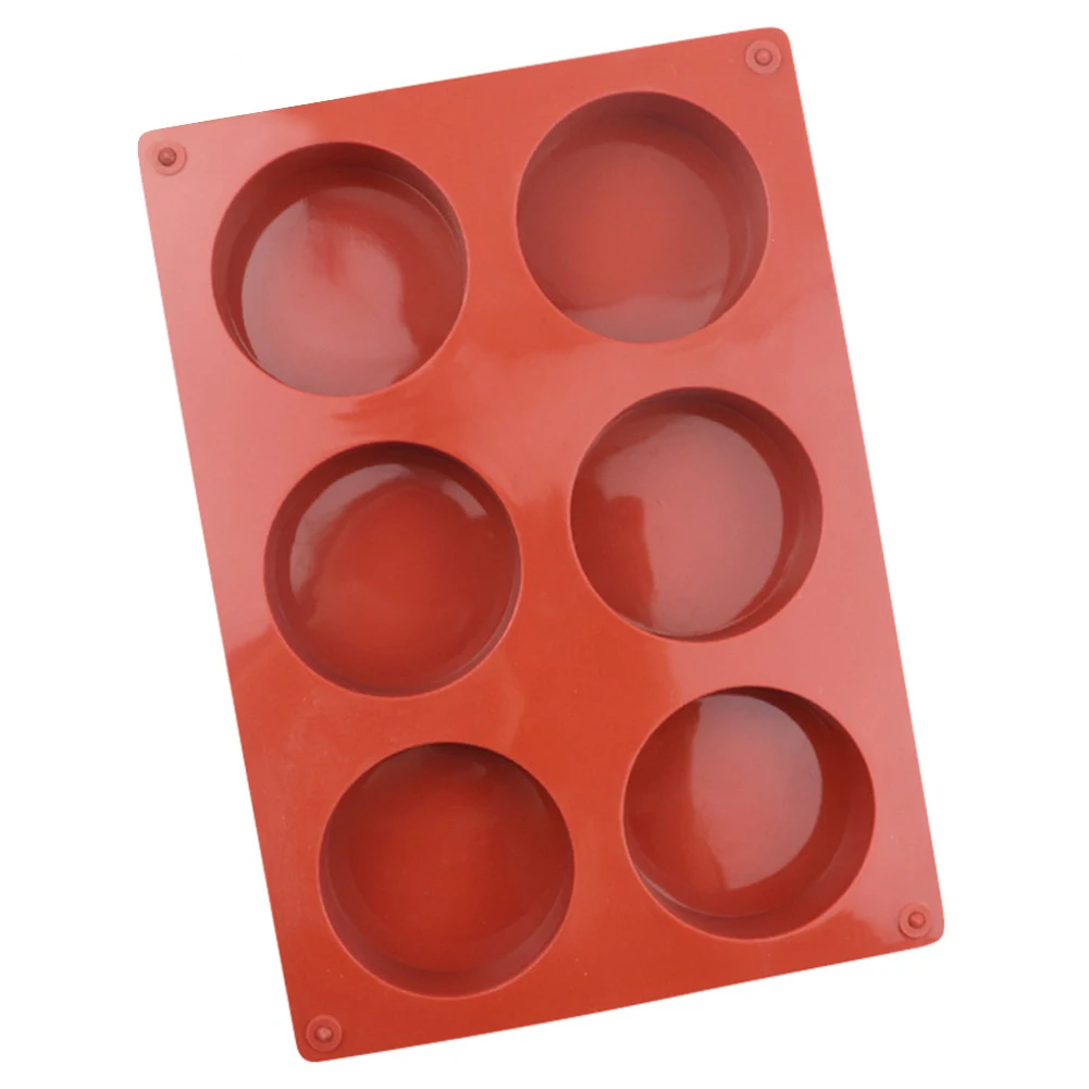 

Silicone 6-Cavity Baking Mold Round Shape Chocolate Muffin Mousse Cake DIY Mould Candy Bar Mould Cake Decoration Tools
