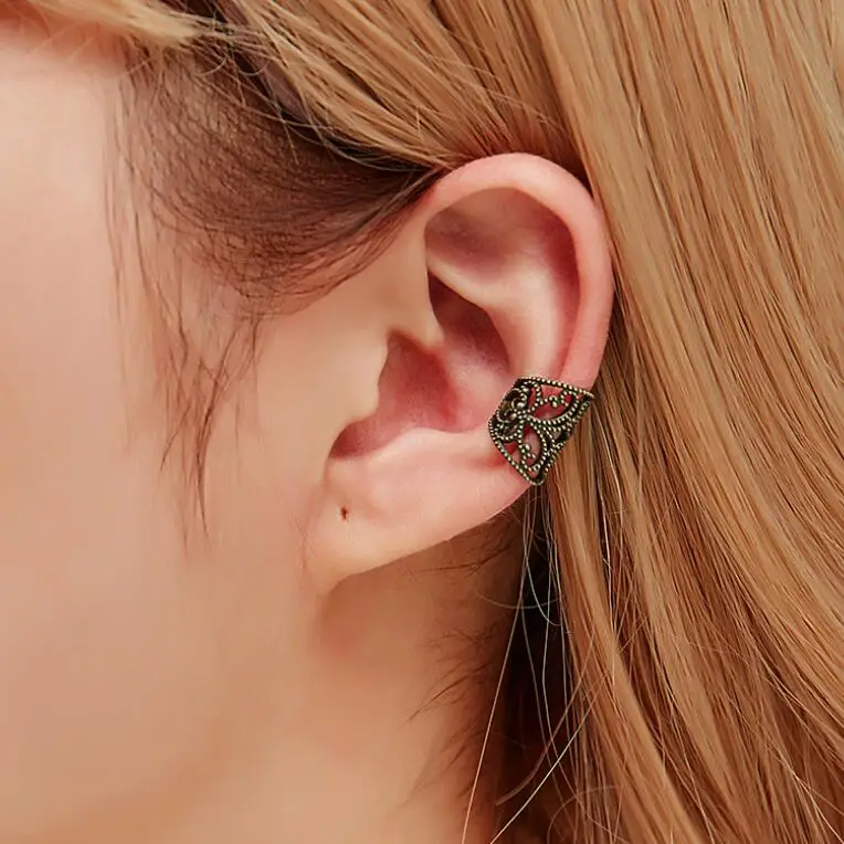 Полые винтажные клипсы на украшение из этнических сережек ушные манжеты женские