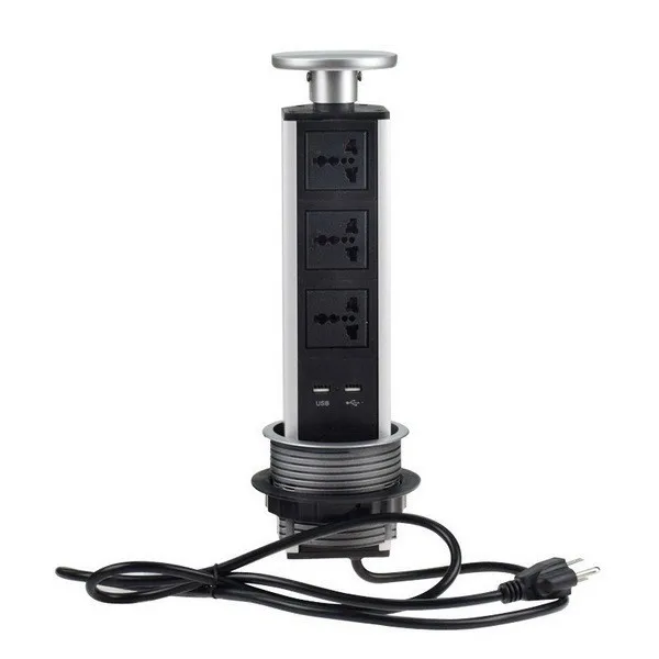 Новая Скрытая кухонная Выдвижная розетка на заказ с 1 HDMI 2 USB портами для зарядки 3