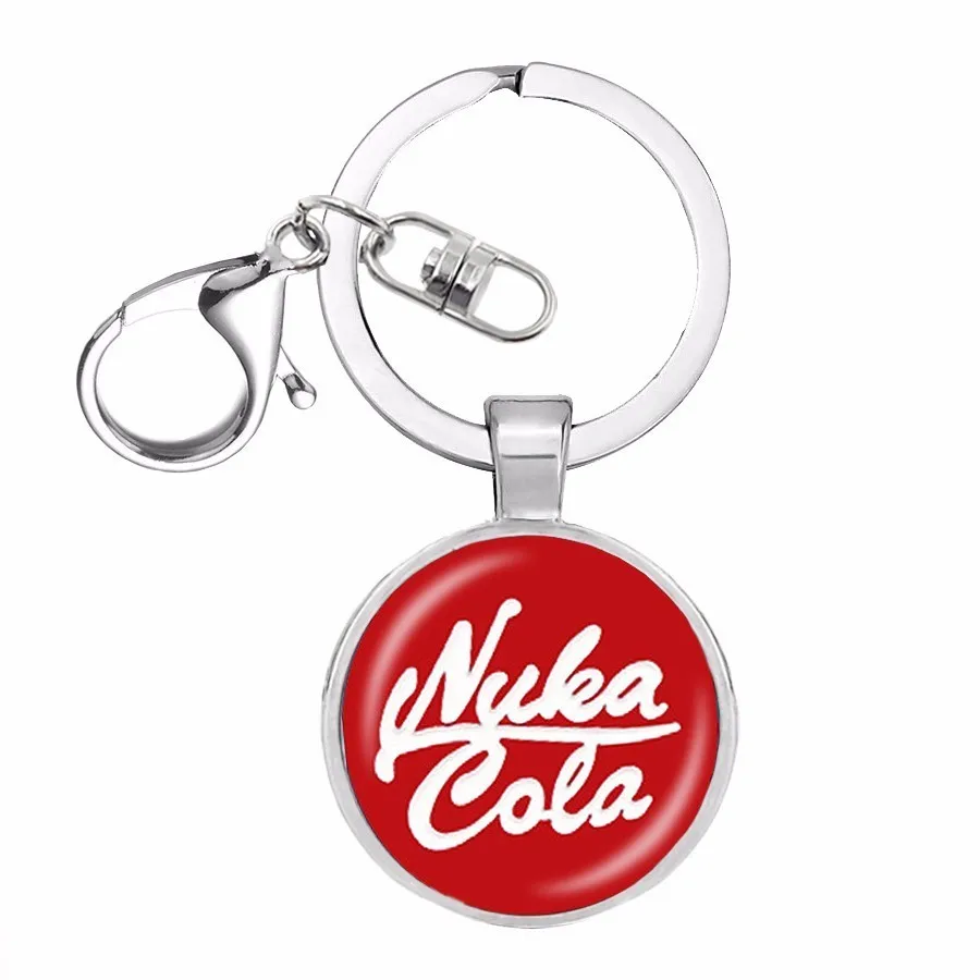 Fallout Nuka Cola брелок llavero из стекла и сплава мужской женский модные подвески