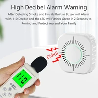 tuya smart smoke sensor detector wireless security alarm sensor remote monitor light smoke 360%c2%b0 detect alert app notification