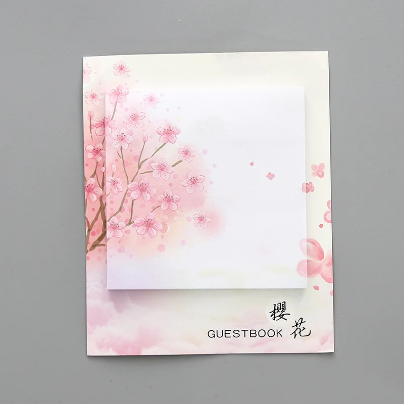 Красивые вишневые цветы Липкие заметки в японском стиле бумага для заметок