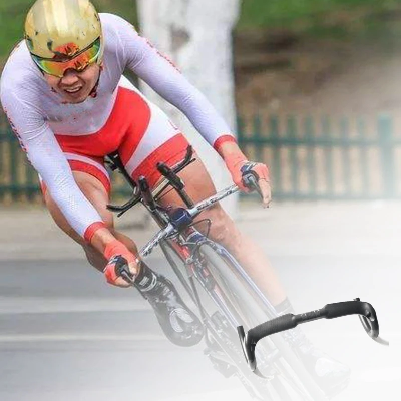 Углеродное волокно руль для велосипеда уменьшающий сопротивление изогнутый