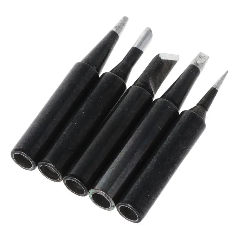 5 Pcs Lead-Free Soldering Solder Iron Tips 900M-T For Hakko 936 SAIKE 909D 852 9