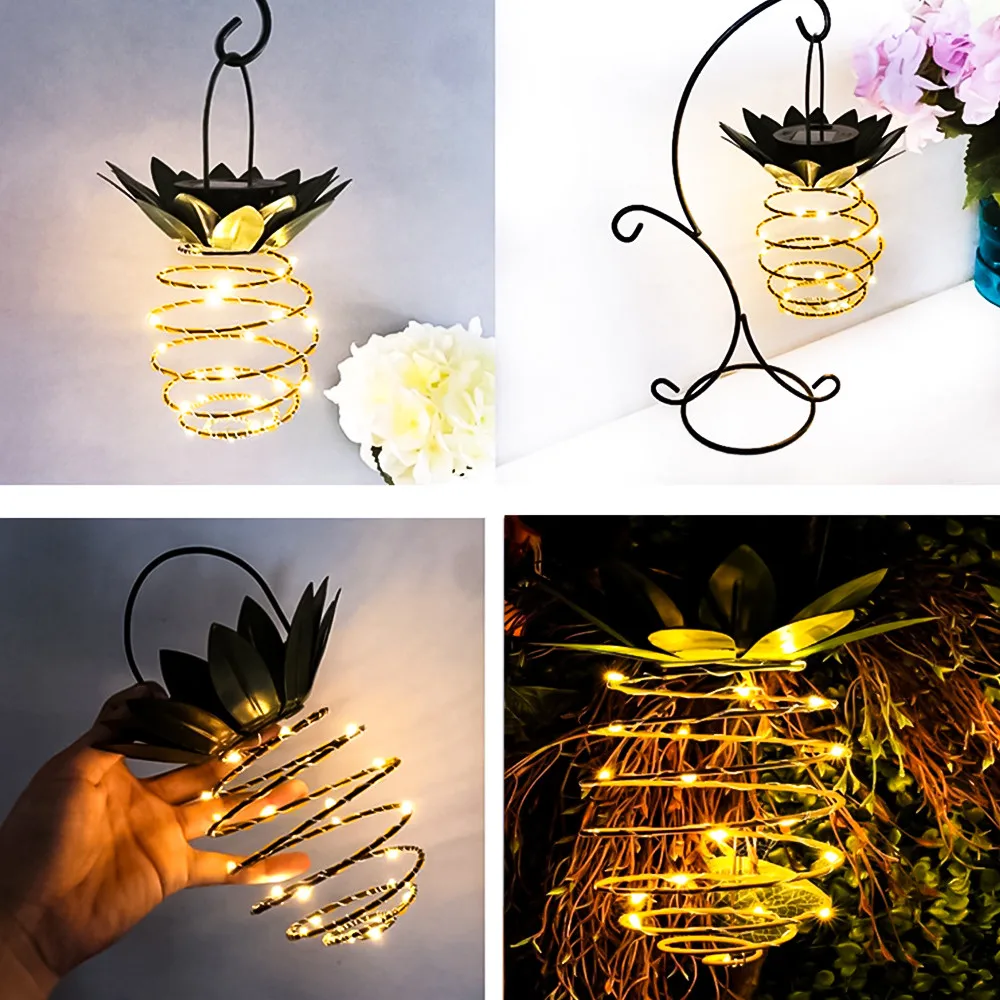 Солнечная лампа в форме ананаса садовый водонепроницаемый светильник сказочный