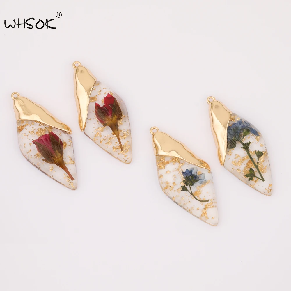 

WHSOK 30 шт. 22*50 мм ювелирные аксессуары/ручная работа/Подвески/засушенные цветы из бусин из смолы/форма капли/DIY кулон/фурнитура для серег