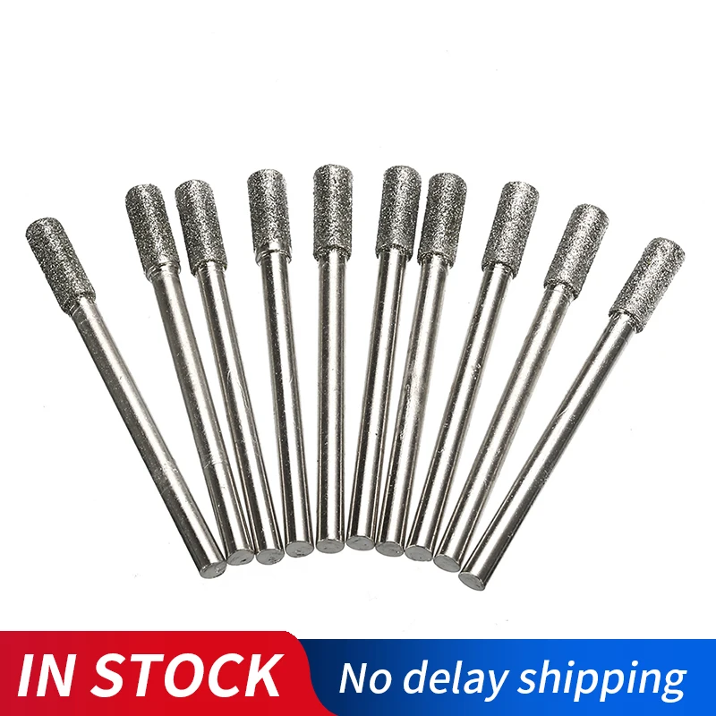 10 шт. 4 мм цилиндрическая заточка с алмазным покрытием точилка для бензопилы