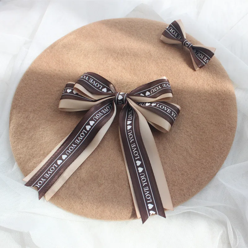 

Original Design Lolita Bowknot Beret Tiramisu Bear Wild Pancake Hat Painter Cap