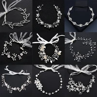 efily bridal wedding hair accessories pearl rhinestone headbands for women luxury hair jewelry bride headwear bridesmaid gift