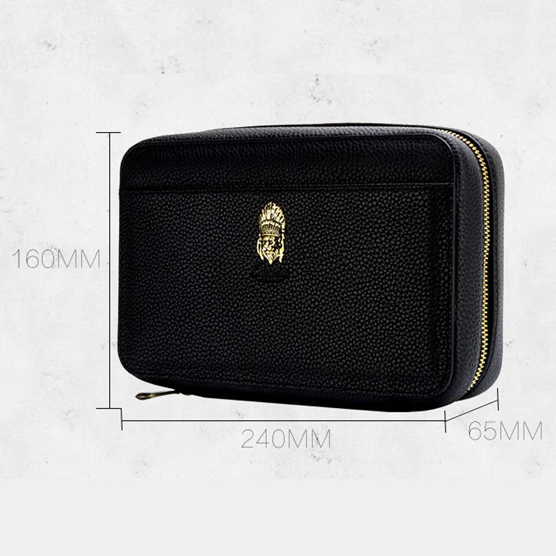 LUBINSKI натуральная кожа сигарная Зажигалка W/пепельница для сигарет и сигар набор