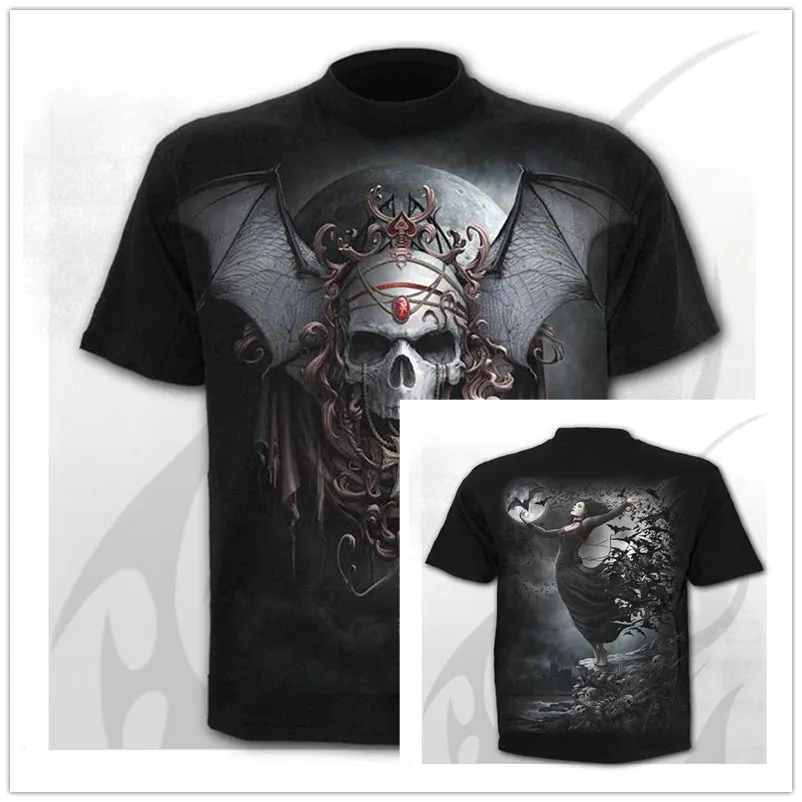 Футболка мужская с рисунком черепа забавная тенниска 3d костей майка в стиле