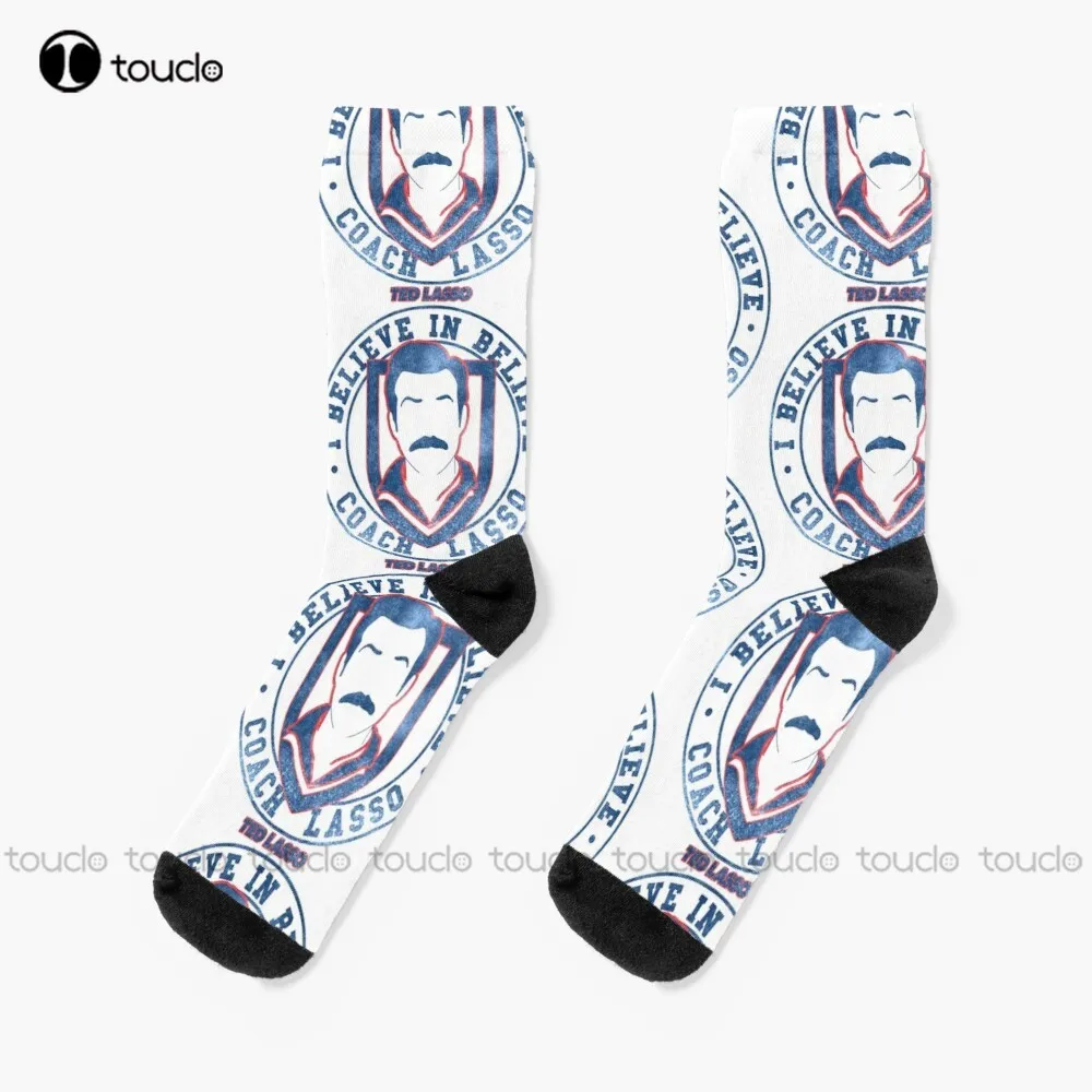 

I Believe In Believe Cooach Christmas Ted Lasso Christmas Funny Ted Lasso Love Gift Socks Cotton Socks For Men Fashion New