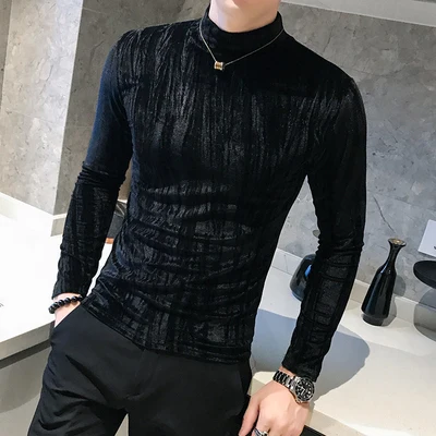 Мужская футболка с длинными рукавами в британском стиле красная теплая принтом и