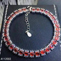 kjjeaxcmy fine jewelry natural ruby 925 sterling silver new gemstone women hand bracelet support test fashion