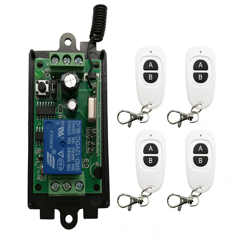 DC 9V 12V 24V 1 CH 1CH RF беспроводной мини переключатель релейный приемник пульты