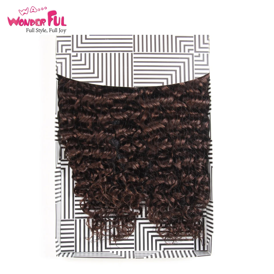 Бразильские кудрявые волосы Джерри волнистые 4 пряди 190 г 1 упаковка человеческие