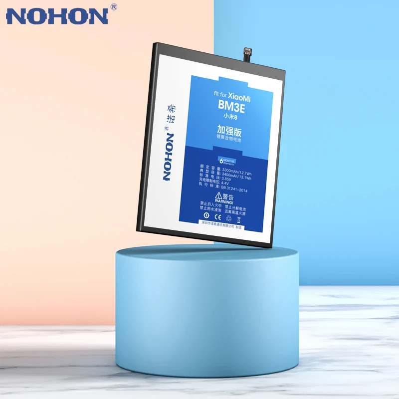 nohon phone battery for xiaomi mi 8 5 4c 5x 6x mi8 mi5 mi4c mi5x mi6x replacement bm22 bm35 bn31 bn36 bm3e mobile phone bateria free global shipping