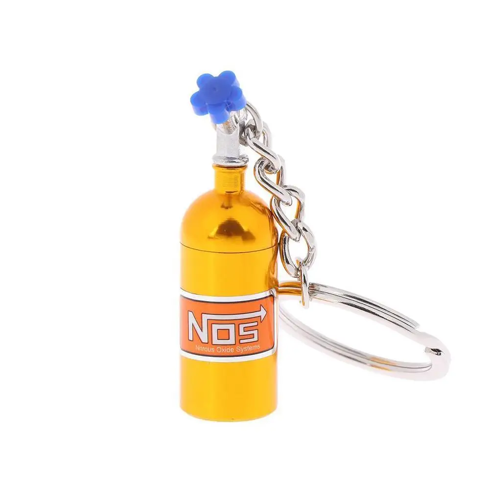 

1Pc Mini Portable WaterProof Hot Creative Nitrous Oxide Chain Bottle Pill Key Box Keychain Metel Keyring Stash Storage P8O6