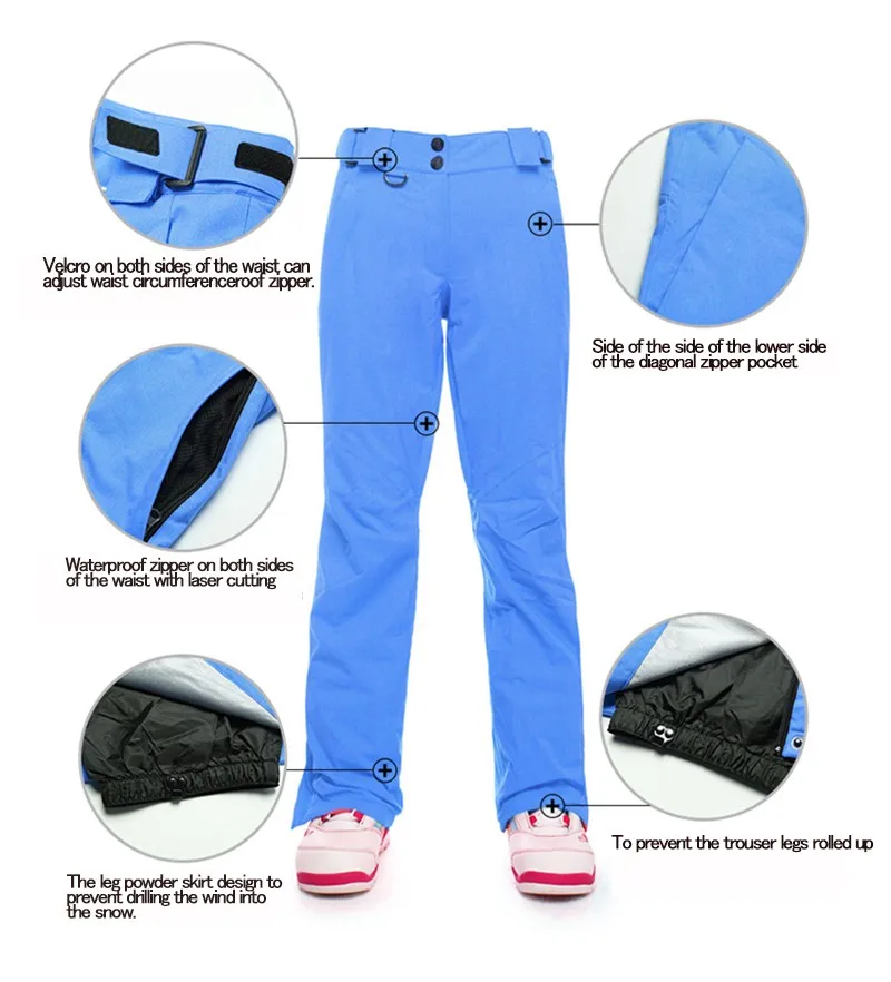SAENSHING/Теплая Лыжная куртка + штаны на подтяжках для сноуборда водонепроницаемый