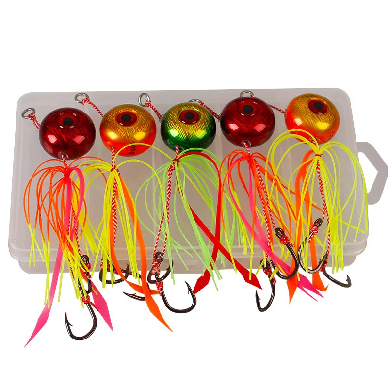 5 шт. в упаковке 60 г 150 Tai Rubbers Kabura Slider Jig Madai Sinker Lead Jigging морская приманка Red Snapper