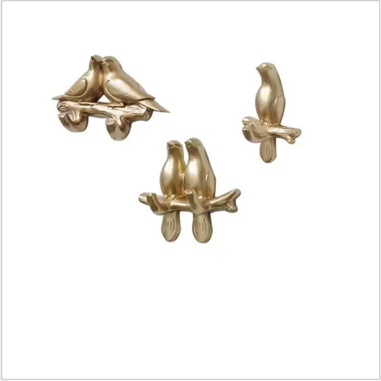 Европейская полимерная настенная вешалка в виде птицы Подвеска для спальни