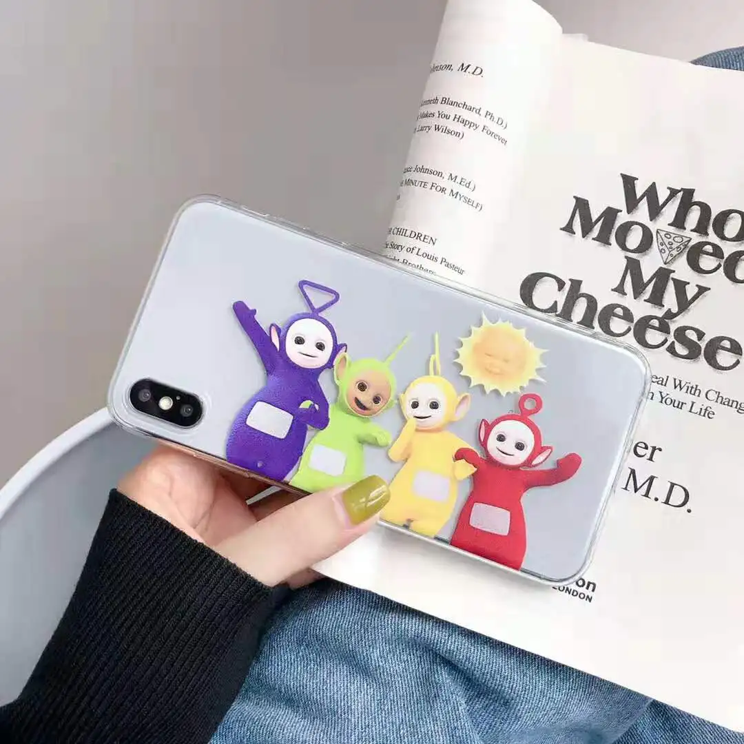 Cute Cartoon teletubbies baby funny Mobile Phone Case for iphone 6 6s 6plus 7 8 plus X XR XS MAX transparent cover case coque |