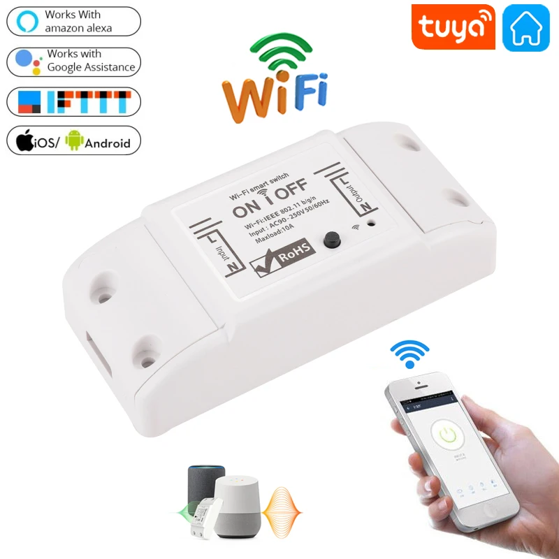 

Переключатель Wi-Fi модуль универсальный выключатель таймера приложение Smart Life Беспроводной дистанционного Управление умный светильник пер...