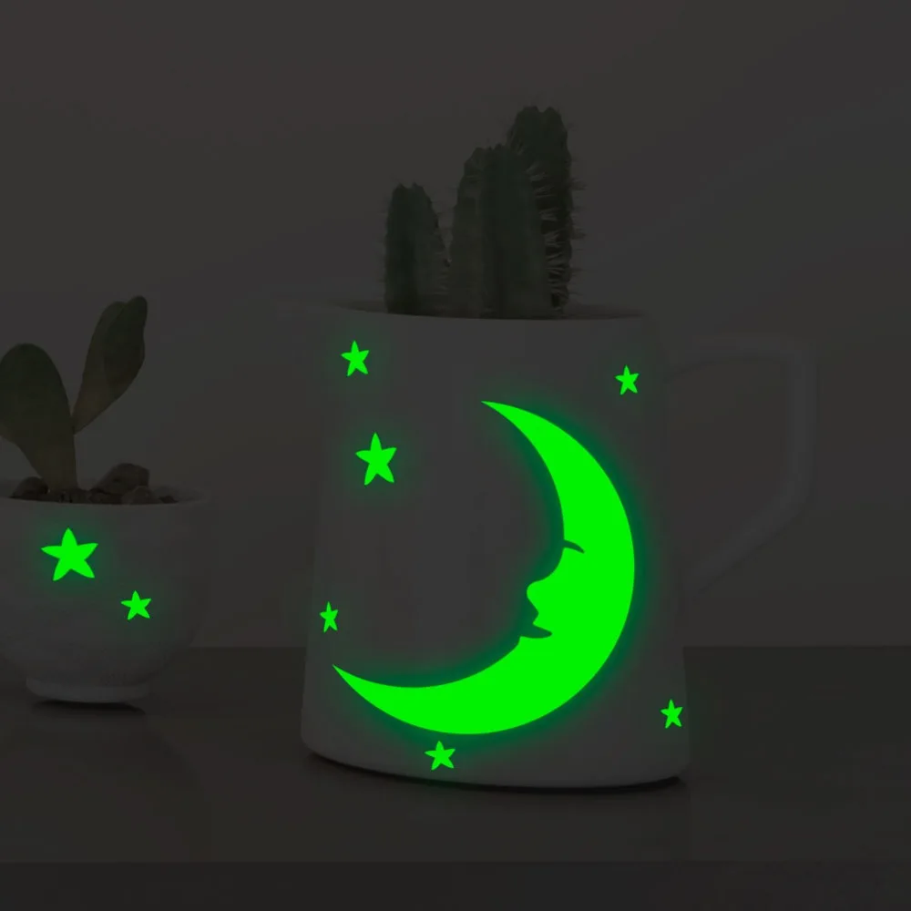 Moon Star Luminous Switch Sticker Glow in the Dark Wall Stickers Home Decor Kids Room Decoration Decal | Дом и сад