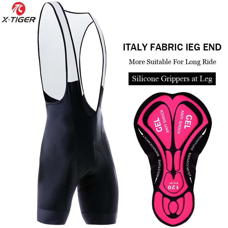 Women Bib Shorts X-Tiger Для женщин велосипедные шорты Coolmax 5D гель мягкий горный велосипед Короткие штаны Суперэластичные противоударный MTB дорожный велосипед шорты - Цвет: Women Bib Shorts