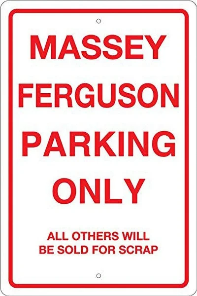 

Massey Ferguson Parking Only Retro tin sign nostalgic ornament metal poster garage art deco bar cafe shop