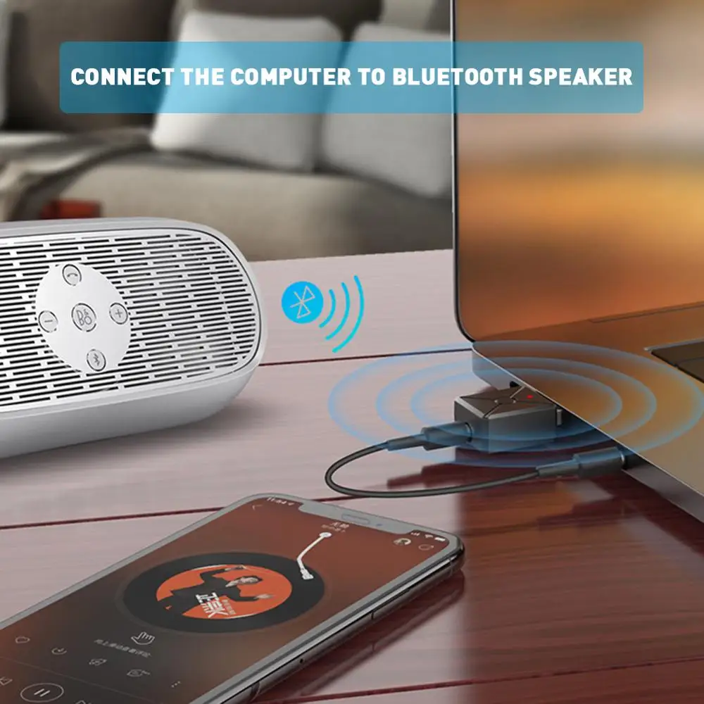 USB Bluetooth 5 0 аудио передатчик приемник стерео адаптер для ТВ ПК автомобиля AUX