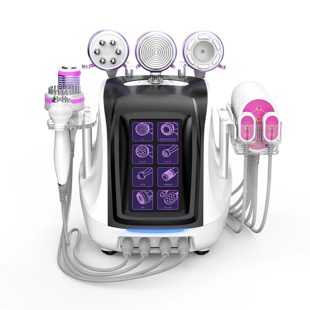 

9in1 40K Radio Frequency Ultrasonic Cavitation 2.5 RF Slimming Vacuum Pore Removal Facelift Machine