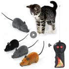 Плюшевая мышь, механическая крыса, Беспроводное дистанционное управление, электронная крыса, котенок, забавные питомцы, игрушки для домашних животных
