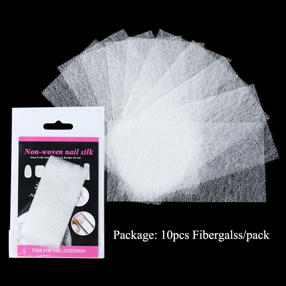 STZ 10 шт. стекловолоконная форма для наращивания ногтей нетканые шелковистые уф