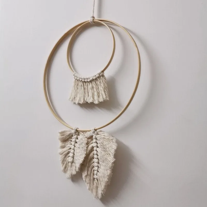 Мини гобелен тканые домашние стены макраме Декор Boho Висячие радужные гобелены