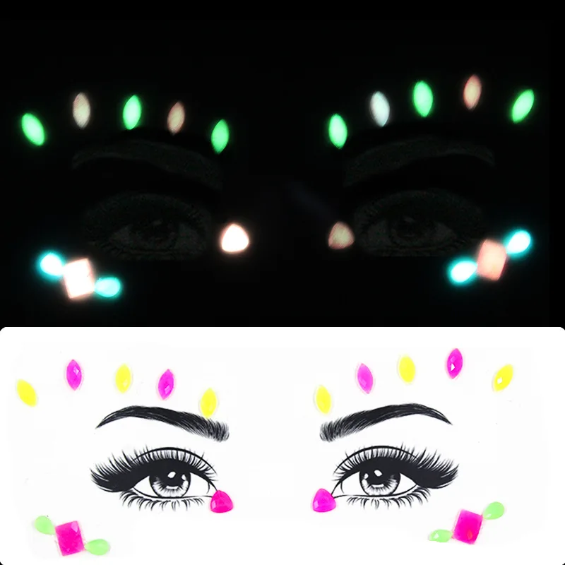 

Наклейки со стразами и блестящими временными татуировками, наклейки для лица, тела, драгоценности, музыки, вечеринки, макияжа, блестящие нак...