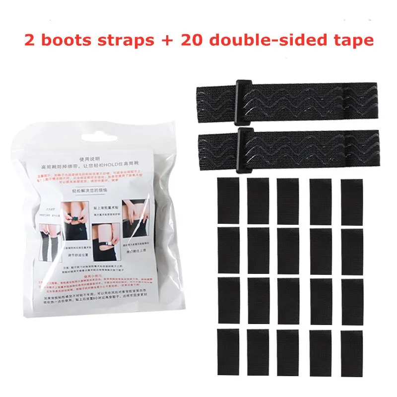 2PCS Boots Belt Strap Women Fixing Shoes Anti-Fall Accessories Elastic Adjustable Inside Non-Slip Adhesive Tape Elastic Cord