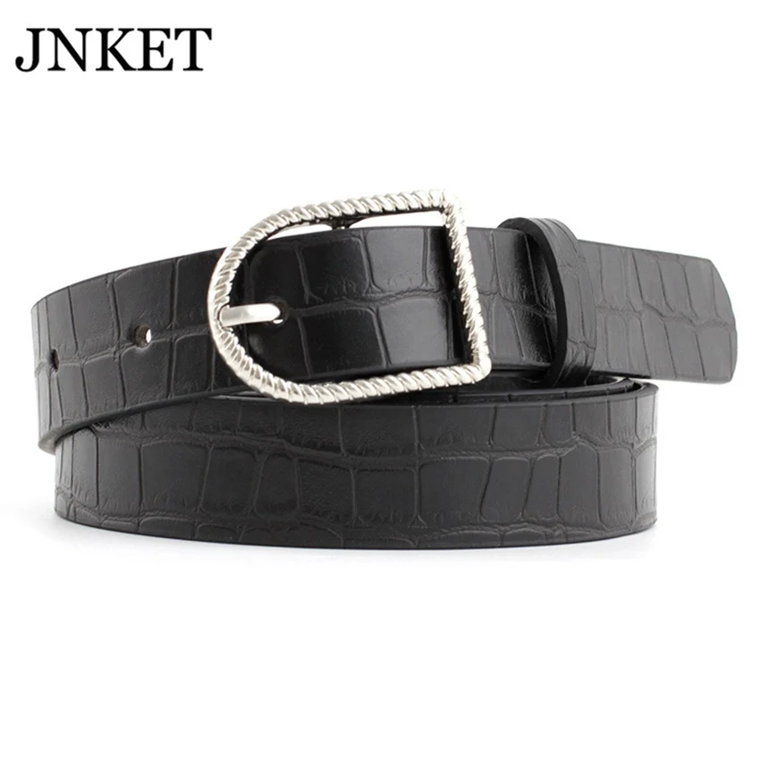 

Модный женский ремень JNKET из искусственной кожи с узором крокодиловой кожи ремень с пряжкой ремень для джинсов декоративный поясной ремень ...