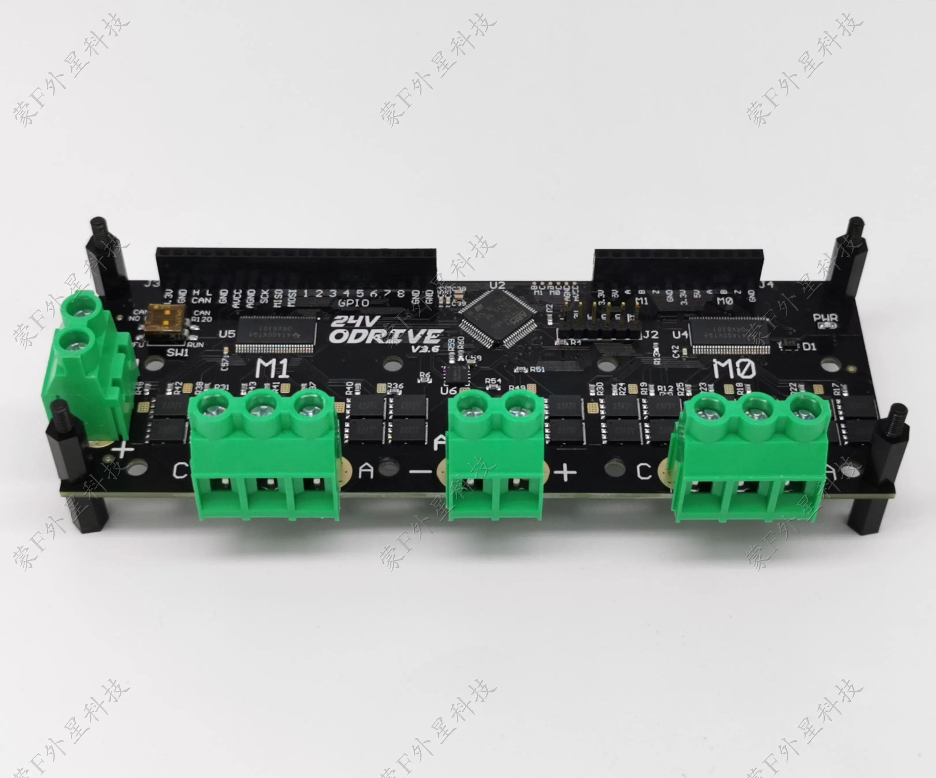 Макетная плата ODrive V3.6 V3.5 с бесщеточным сервоприводом и двойным мотором