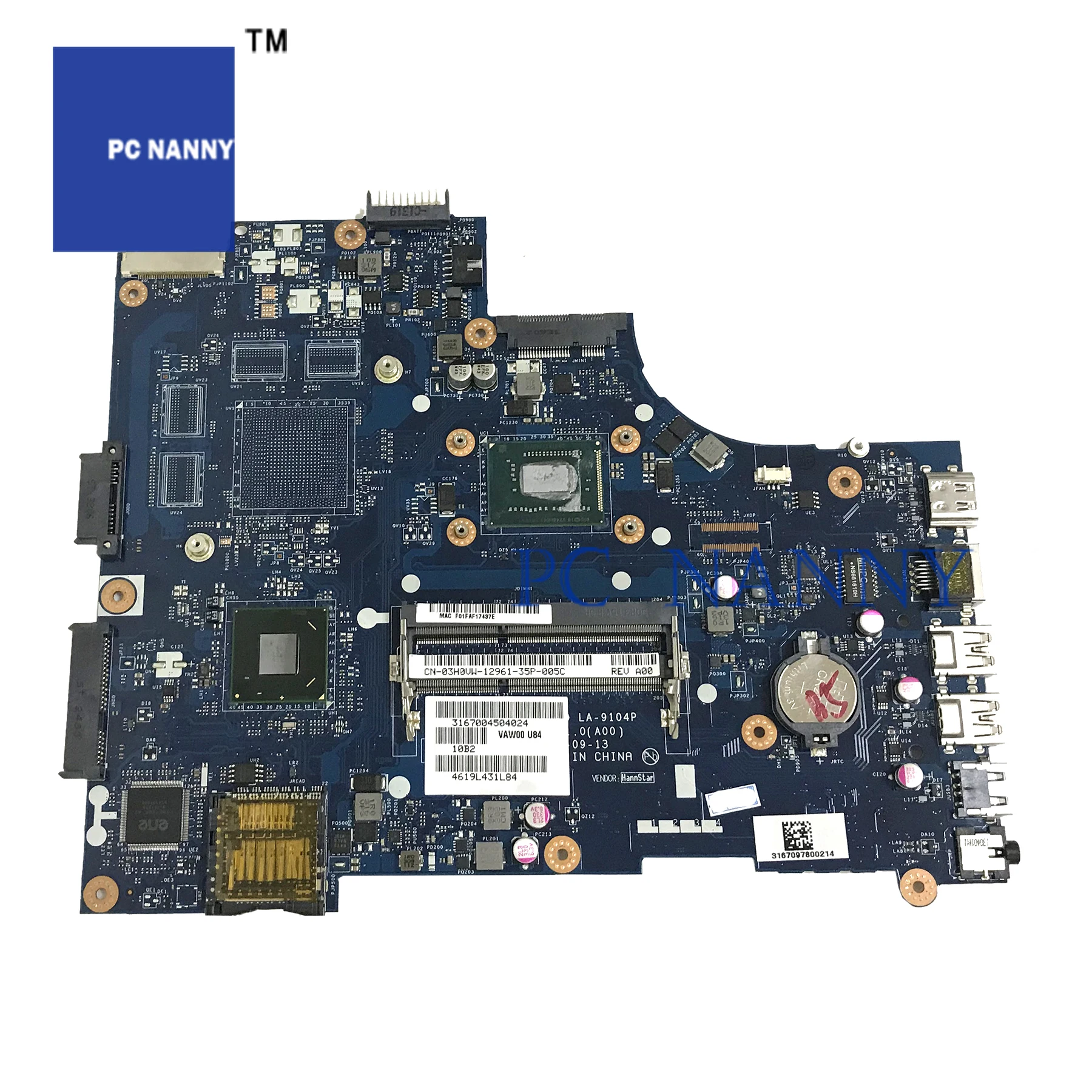 

Материнская плата PCNANNY для ноутбука Inspiron 3521 03H0VW 3H0VW LA-9104P DDR3 2127U ПК