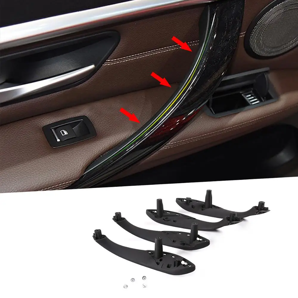 Автомобильные внутренние дверные ручки для BMW 3 серии F30 F31 F35 F80 2013-2018 черные