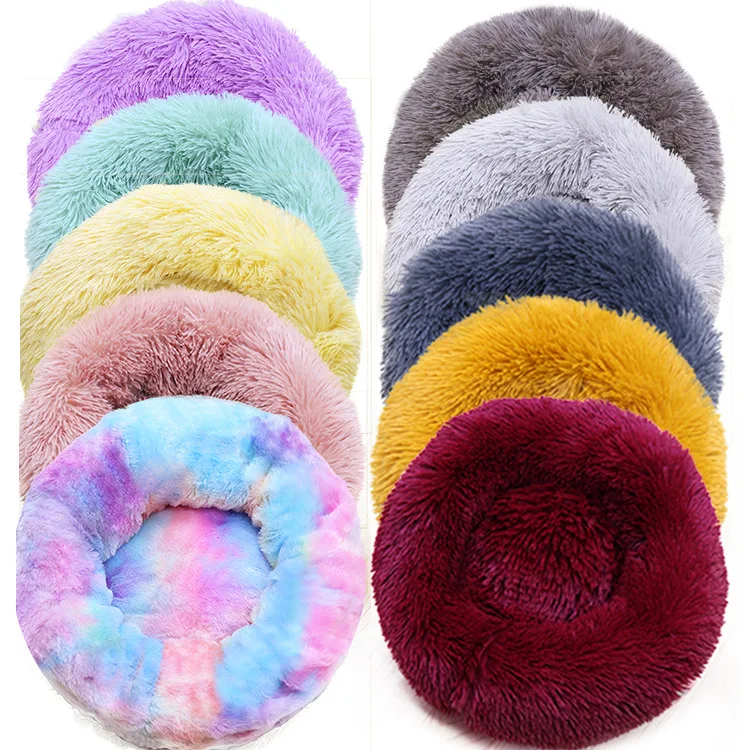 

Dog Kennel Winter Round Plush Small Medium Cat Kennel Cat Room Kennel Pet Bedding Supplies Dog Cat Mat
