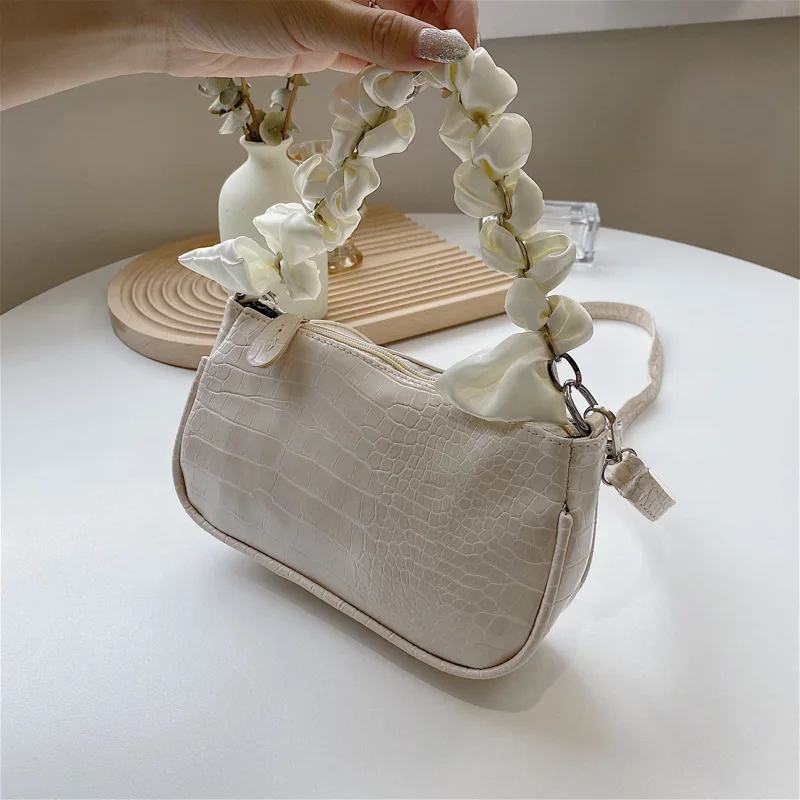 

Portable Ladies Handbag Simple Texture Stone Underarm Bag Foreign Style Bags for Women Single Shoulder Bag