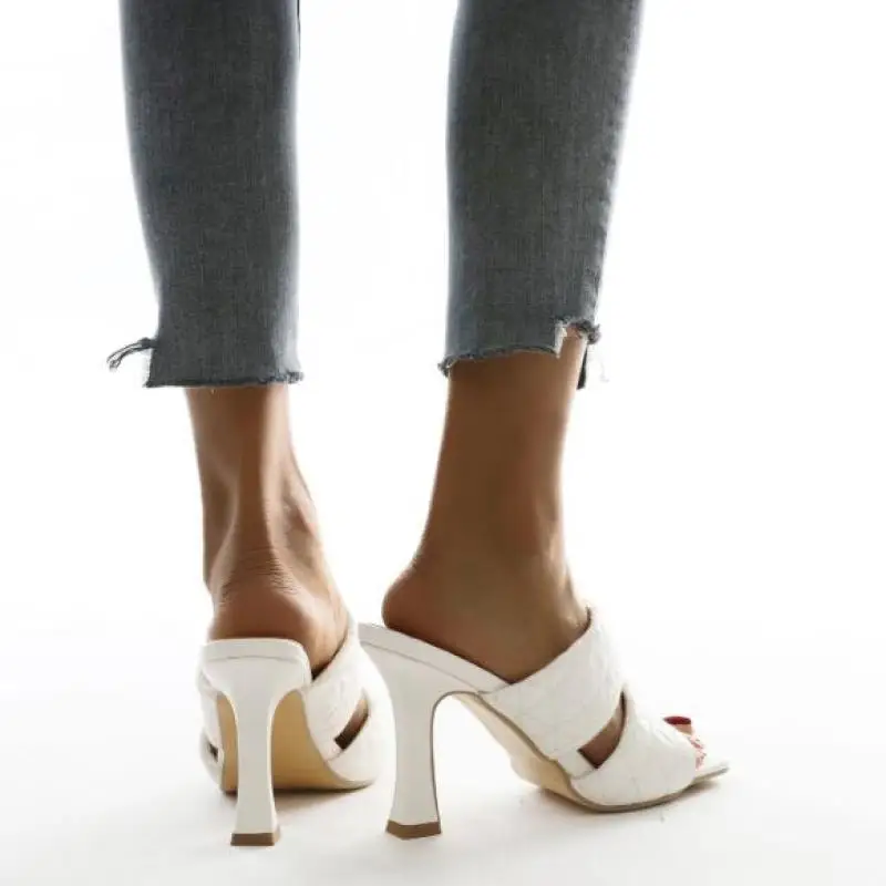 

Fashion Thin High Heels Summer Peep Toe Sandals Office Hollow Out Sandals Shoes Ladies High Heels Pumps