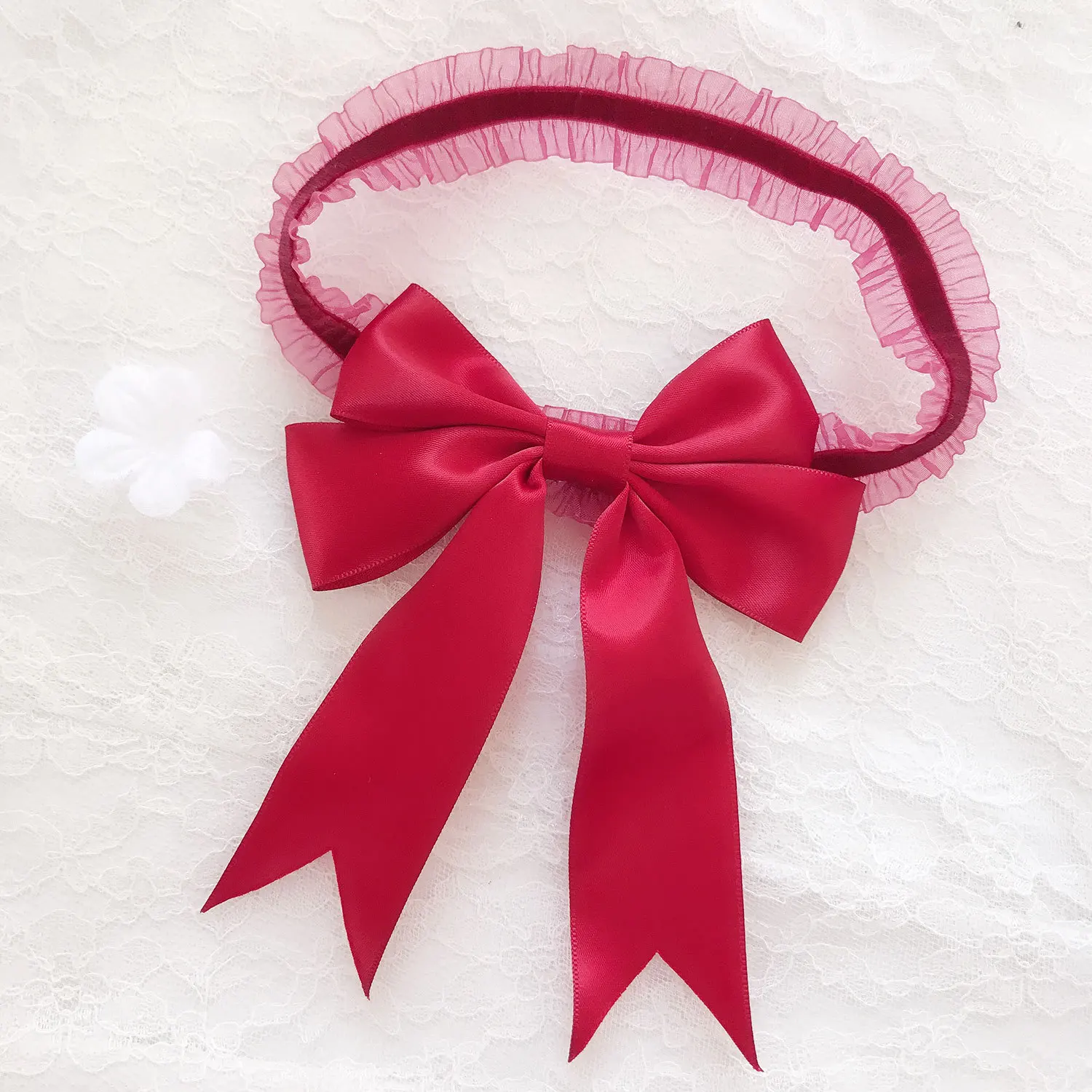 Пояс для чулок с бантом Женский однотонный кружевной эластичный пояс свадебного