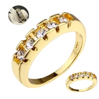 gold color wedding rings stainless steel engagement ring for women with size 6 10
