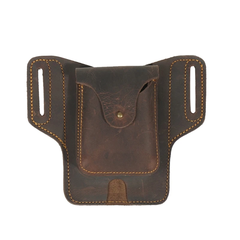 

Mobile Phone Waist Bag Men's Boy's Belt Fanny Running Pocket Leather Handmade Women Cellphone Phone Waist Bag