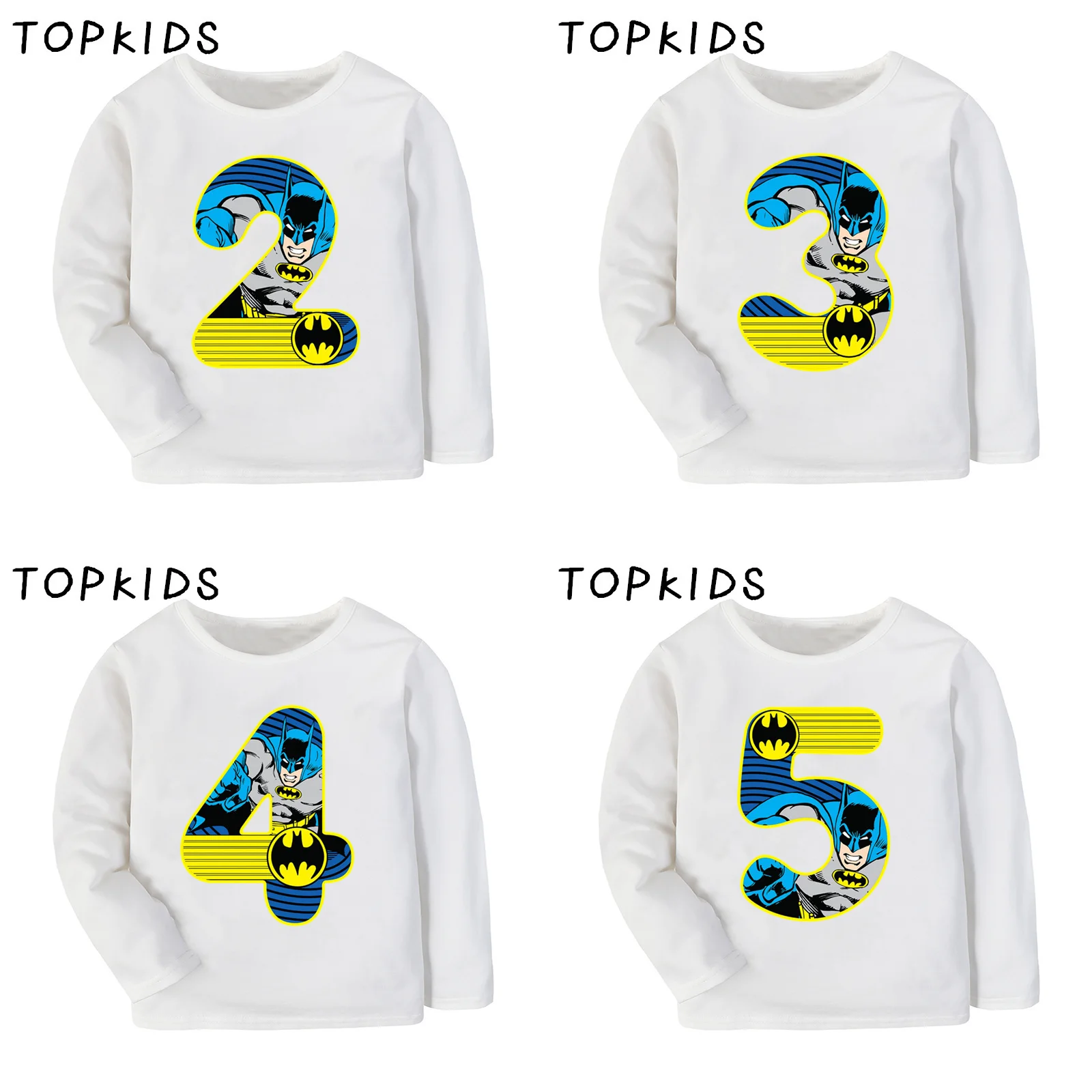 Футболка с рисунком супергероя Бэтмена для мальчиков и девочек на день рождения